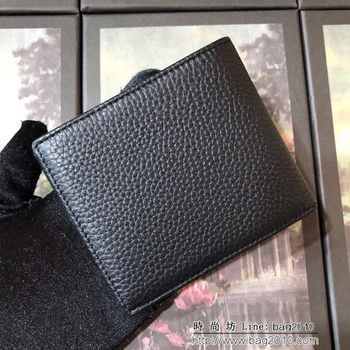 GUCCI古馳 專櫃同步 頭層牛皮 男士雙折皮夾 365464 克甩紋皮 WTG1939